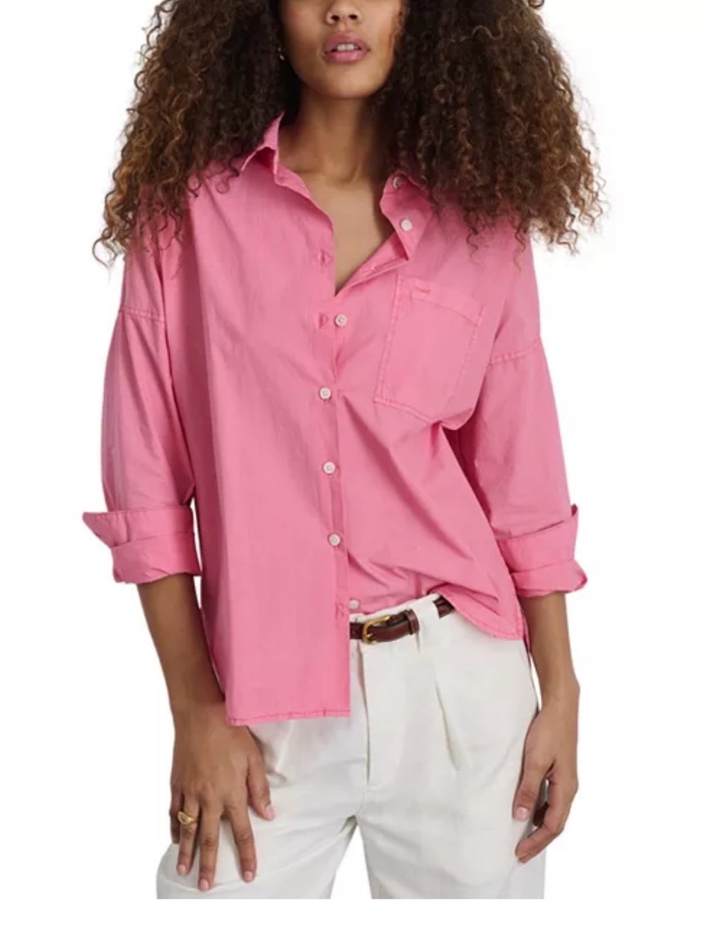 Alex Mill - Jo Poplin Button Down - Pink - Size Medium